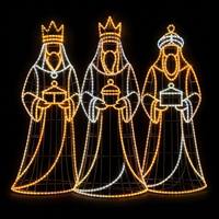 Luces LED Personalizadas con Diseño de Escena de Natividad 2D, Decoración con Motivos Luminosos, OEM ODM para Exhibiciones de Iluminación Comercial Navideña