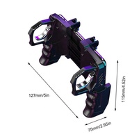 Universal K21 Hitam ABS+Logam Joystick Gamepad Ponsel Pengontrol Game dengan Fungsi Pengisian Daya