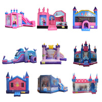 Château gonflable commercial intérieur et extérieur personnalisé avec toboggan et aire de saut pour enfants