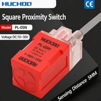 Capteur de Proximité Inductif Carré HUCHDQ Direct Usine PS-05N PS-05P PL-05N PL-05P, Distance 5mm, 10-30VDC, PNP NPN NO NC