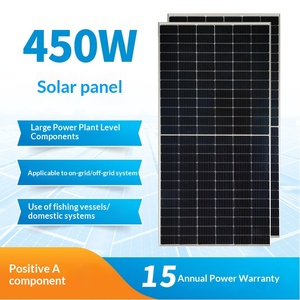 ผู้ผลิตแผงโซลาร์เซลล์คุณภาพสูง ขายตรง แผงโมโนคริสตัลไลน์ 450W สำหรับใช้ในบ้าน แบบเชื่อมต่อกับระบบไฟฟ้าและแบบแยกส่วน 450W คุณภาพสูง - Product Image 2