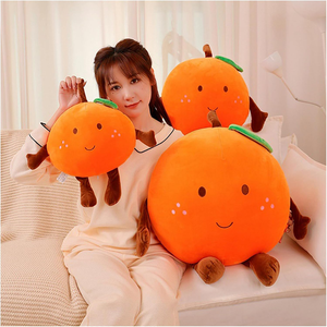 Jouet en peluche rond orange personnalisé en gros, mignon, avec <span class=keywords><strong>mains</strong></span> <span class=keywords><strong>et</strong></span> <span class=keywords><strong>pieds</strong></span>, oreiller en forme de fruit rembourré, décoration pour canapé <span class=keywords><strong>et</strong></span> lit, jouet orange à presser doux - Product Image 4