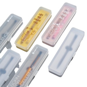 Transparent Pen Case Plastic School Office Storage Box With Lid For Student Gift Customizable Logo LKL 073 - Product Image 5