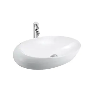 Bathroom Sink Oval Wash Basin Hotel Restaurant Ceramic Countertop Art Decorate Basin