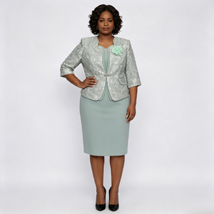 Vente flash : ensembles deux pièces de luxe pour femmes grandes tailles, taille 20 US, vêtements pour l'église - Product Image 1