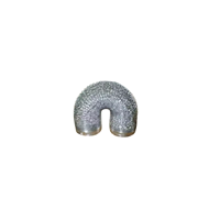 Tuyau flexible en aluminium double couche DN110 de 2 mètres de long pour fumée d'huile, conduit d'air en aluminium, gaine de fumée d'huile