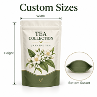 Sachets d'emballage pour thé imprimés sur mesure, sachets refermables à haute barrière pour thé en vrac, thé aux herbes et matcha