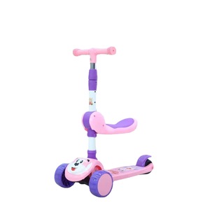 Childrens Scooter With Seat Height Adjustable 3 In 1 For Ages 2 6 Years Blue Yellow Color Mix - Product Image 3