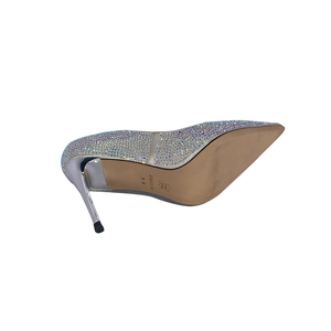 Vendita calda delle signore <span class=keywords><strong>tacchi</strong></span> alti scarpe da sposa di nozze di diamante scarpe lucide a punta a spillo <span class=keywords><strong>tacchi</strong></span> alti argento temperamento delle donne scarpe - Product Image 3