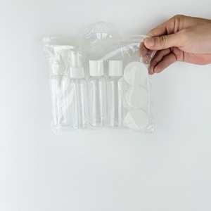 Travel Skin Care <b>Set</b> With <b>Spray</b> Bottles And Lotion Containers For Face Portable Cosmetic Kit Travel Size Pet Material - Product Image 1