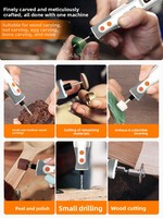 Kit d'outils rotatifs au lithium 8V, mini-meuleuse à vitesse variable, polyvalent pour le polissage de bijoux, la sculpture sur bois et l'élimination de la rouille des métaux