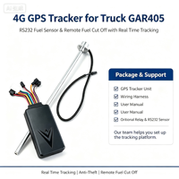Traceur GPS 4G pour voiture GAR405 avec coupure de carburant à distance, détection ACC, SOS et surveillance vocale