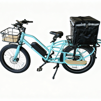 Vélo de livraison électrique 250W avec moteur de moyeu arrière, batterie lithium 48V 15Ah, assistance au pédalage, accélérateur, vitesse maximale 25 km/h, cadre en aluminium