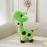 Peluche girafe colorée, jouet en peluche doux, girafe tachetée, poupée kawaii, animaux de la savane en peluche pour la décoration de la chambre des enfants