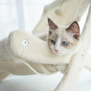 Cama para Perros y <span class=keywords><strong>Gatos</strong></span> de Madera Natural de Alta Calidad, Forma de Silla, Material Ecológico Resistente, Muebles para Mascotas, Fácil Instalación, Producto para Mascotas - Product Image 4