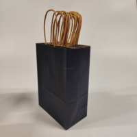 Sacs en papier kraft brun recyclé pour la livraison de café et de nourriture à emporter, sacs d'emballage personnalisés pour l'épicerie et les courses