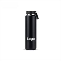Bouteille d'eau isotherme de qualité alimentaire avec poignée, anti-fuite, réutilisable, pour pique-nique, conduite, sports de plein air, voyage