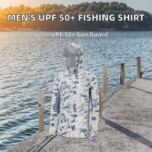 Men's Summer Breathable Anti-Ultraviolet Camouflage Print Polyester Shirt Neck Gaiter UPF 50 <b>Waterproof</b> <b>Sunscreen</b> Fishing Plus - Product Image 2
