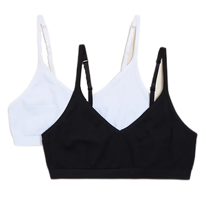 Chaleco cómodo de algodón para niñas, 7-16 años, 2 pk, inalámbrico, venta al por mayor - Product Image 1