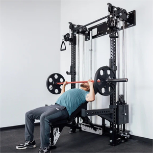 Equipo de Gimnasio Comercial Ajustable <span class=keywords><strong>con</strong></span> Cable y Pesas, Soporte de Pared para Sentadillas Funcionales y Levantamiento de Pesas - Product Image 3