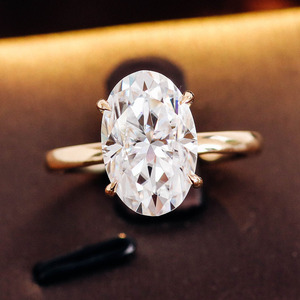 Venta al por mayor de alta calidad GRA certificado <span class=keywords><strong>10K</strong></span> 14K 18K sólido Real oro Moissanite diamante anillo de compromiso para las mujeres - Product Image 2