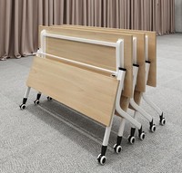 Table de conférence mobile pliable à plateau rabattable, directement de l'usine, bureau d'étude pour les établissements d'enseignement