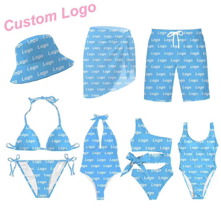 Bikini 2022 Plus Size Custom LOGO Bikini Woman Designer Inspired Swimwear Bathing suits Designer Bucket Hat