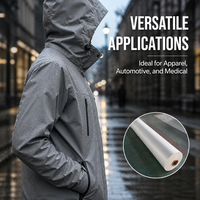Film TPU transparent sur mesure, imperméable, respirant, haute élasticité, polyuréthane thermoplastique pour vêtements et gants d'extérieur