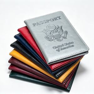 Housse de passeport personnalisée avec logo USA en cuir PU, estampage à chaud, portefeuilles de voyage, porte-passeport américain <span class=keywords><strong>pas</strong></span> <span class=keywords><strong>cher</strong></span> - Product Image 1