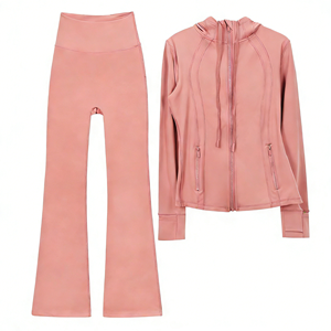 Veste Lulu pour femme 2026, double face brossée, haute élasticité, coupe ajustée, veste de yoga, logo frontal, style uni, nouveau style, vêtements de yoga Lulu - Product Image 4