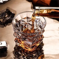 Groothandel Overzeese Hoge Kwaliteit Creatieve Transparante Klassieke Whisky Glazen Kristallen Shotglaasjes 300ml Machinegeperst Op Voorraad