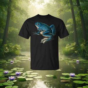 T-Shirt con Stampa Artistica di Rana, Manica Corta, Collo Tondo, Stampa Digitale, Unisex per Adulti, Abbigliamento Promozionale - Product Image 3