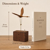 Boîte à musique artisanale en bois Cygne Dynamique Automatique, Ornement de bureau mobile, Cadeau de luxe unique et haut de gamme pour la décoration de la maison et du bureau