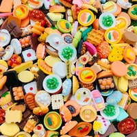 Hot Selling Harz DIY Miniatur Flasche Ornamente Cross-Border Großhandel Kuchen Snacks Kekse Schnur Gemüse Kleidungs stück Perlen
