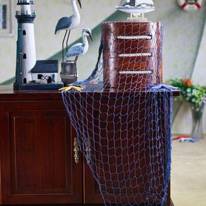 Décoration murale style méditerranéen : <span class=keywords><strong>filet</strong></span> <span class=keywords><strong>de</strong></span> pêche, ornements suspendus, accessoires nautiques sur le thème <span class=keywords><strong>de</strong></span> l'océan - Product Image 3