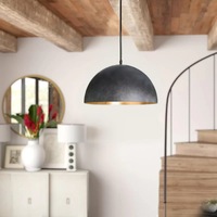 Suspension LED E27 moderne style nordique en acier noir, longue, température de couleur 3000K, créative pour chambre et restaurant