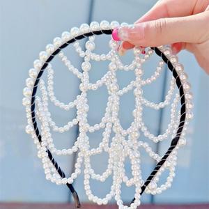 <span class=keywords><strong>Serre</strong></span>-tête voile multicouche en perles pour femme, masque facial quotidien, coiffe perlée, accessoires de cheveux pour <span class=keywords><strong>mariage</strong></span> et fête, <span class=keywords><strong>serre</strong></span>-tête voile de mariée - Product Image 5