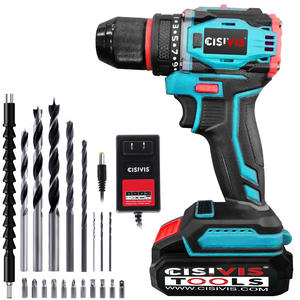 ไขควงไร้สายแบบมัลติฟังก์ชั่น OEM/ODM แรงบิดสูง ใช้แบตเตอรี่ลิเธียม พร้อมสายไฟและแบตเตอรี่ 2 ก้อน - Product Image 1