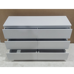 <span class=keywords><strong>Commode</strong></span> <span class=keywords><strong>double</strong></span> à 6 tiroirs, design moderne écologique, meubles de salon, <span class=keywords><strong>commode</strong></span> blanche et noire pour hôtel, appartement, salle de sport - Product Image 3