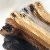 Queue de cheval à pince en cheveux humains naturels Remy double épaisseur, extension de cheveux avec pince pour femmes, vente en gros