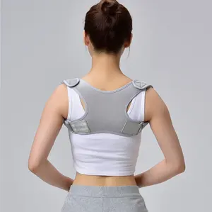 Sexy grey comfy the star style pro spine body shoulder back brace posture corrector