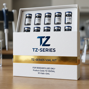 Professional Clinical Gold Band 10 Vial Peptide Folding <b>Box</b> for TZ Series SM Series Research Vials 5mg 10mg Dosage - Product Image 3