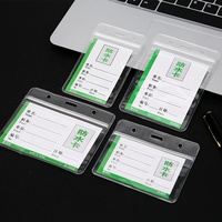 Porte-carte d'identité personnalisé en plastique rigide, porte-carte d'identité en PVC souple, porte-carte d'identité transparent avec différentes tailles