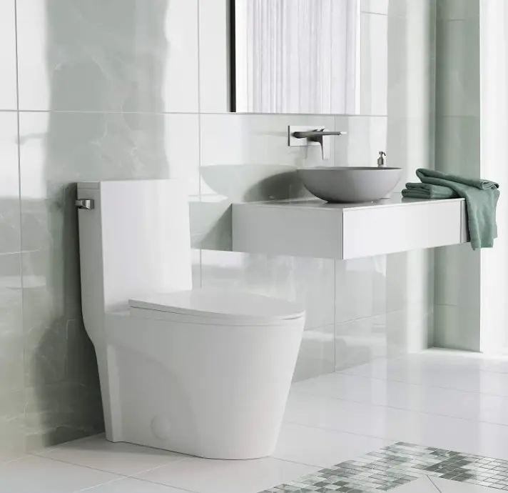 Cuvette de toilette en céramique, articles sanitaires de marque, double chasse d'eau, montée au sol, toilette monobloc pour salle de bain, offre spéciale