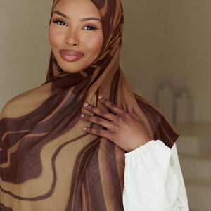 Ladies' Modest Muslim Modal Hijab Custom Logo <b>Print</b> Design Customizable Breathable Lightweight <b>Islamic</b> Durable Fashion - Product Image 2