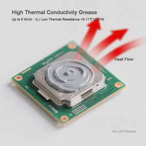 CPU-koellichaam thermisch geleidend wit siliconen thermisch vet voor LED-verlichting - Product Image 2