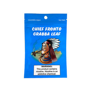 Descuento Impresión personalizada Vacío Delgado <span class=keywords><strong>Fumar</strong></span> Triturado Caliente Grabba Natural Hojas sueltas Envolturas Tabaco Fronto Hojas Envolturas Cremallera Bolsa - Product Image 4