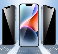 Protecteur d'écran incassable de confidentialité pour iPhone 3D Film de verre trempé anti-espion