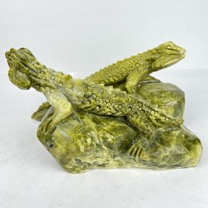 Venta al por Mayor de Piedras Preciosas, Cristal Tallado, Lagarto de Jade Xiuyan, Cabrite para Decoración - Product Image 4