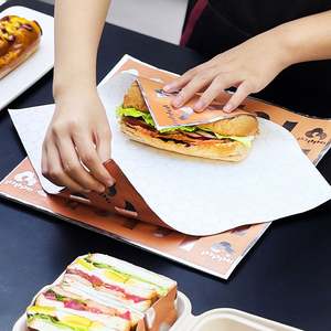 Papier d'aluminium souple de qualité alimentaire OEM pour l'emballage alimentaire, papier d'emballage pour hamburgers en nid d'abeille, enduit et imprimé pour l'emballage alimentaire - Product Image 1